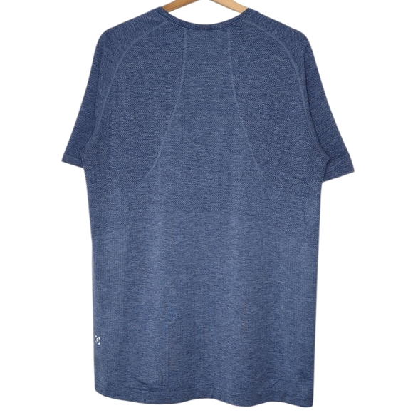 Lululemon Men's Blue Short Sleeve Workout Running Athletic T-Shirt Sz L - Picture 2 of 14